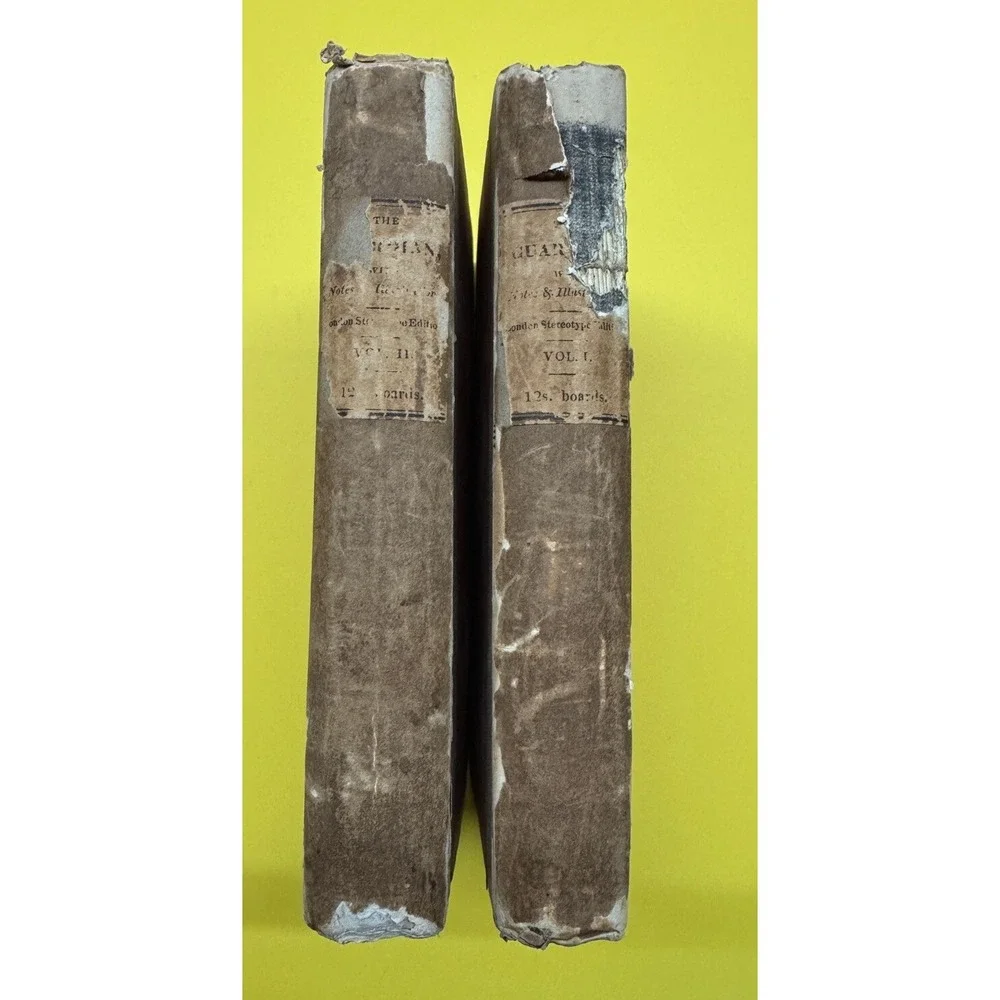 1822 The Guardian ~ 2 Volumes Antique Books ~ Holborn London Stereotype Ed Vtg
